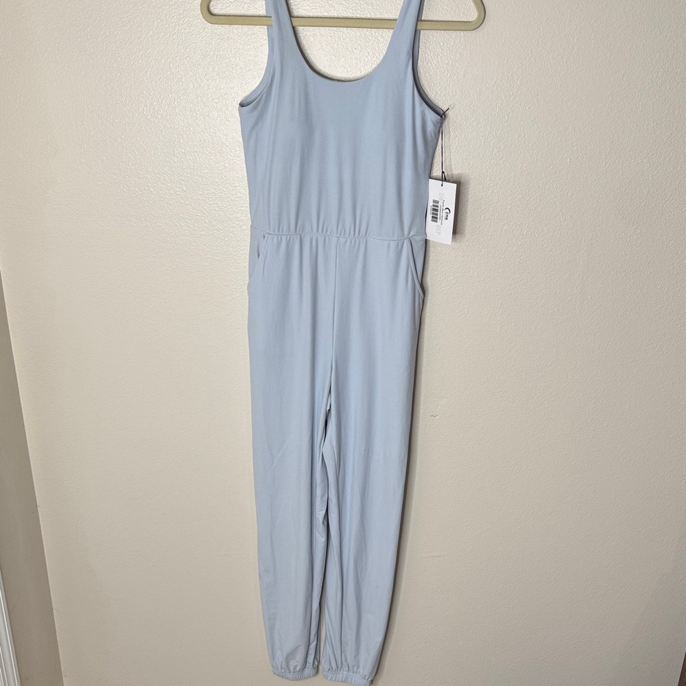 Zyia Light Blue Sleeveless Jumpsuit